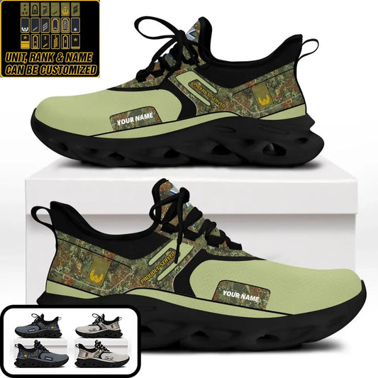 Personalized Germany Soldier/Veterans With Rank And Name Men Sneakers Printed - 2603240001