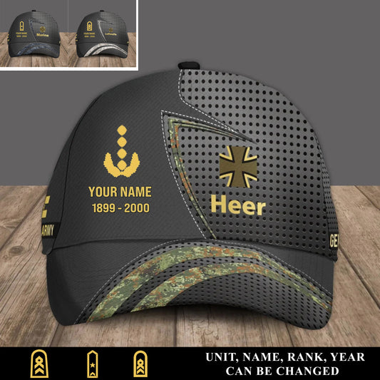 Personalized Rank, Year And Name Germany Soldier/Veterans Baseball Cap - 17418240