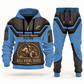 Bull Riding/Rodeo steel blue half zip hoodie and jogger combo