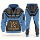 Electrician steel blue half zip hoodie and jogger combo