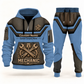 Mechanic steel blue half zip hoodie and jogger combo