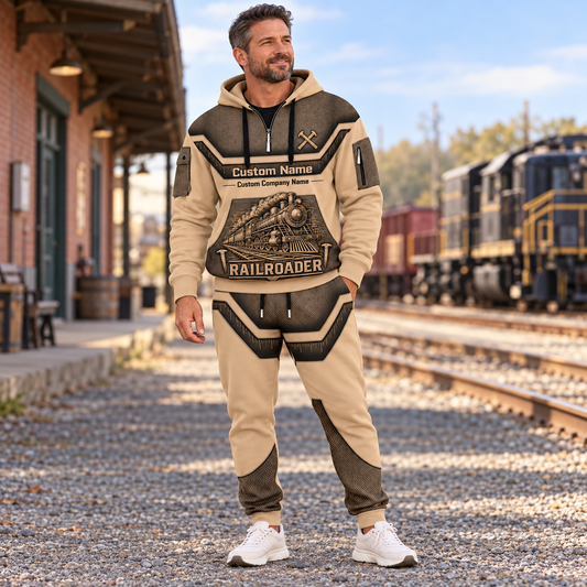 Railroader hero half zip hoodie and jogger combo