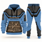 Sprinkler Fitter steel blue half zip hoodie and jogger combo