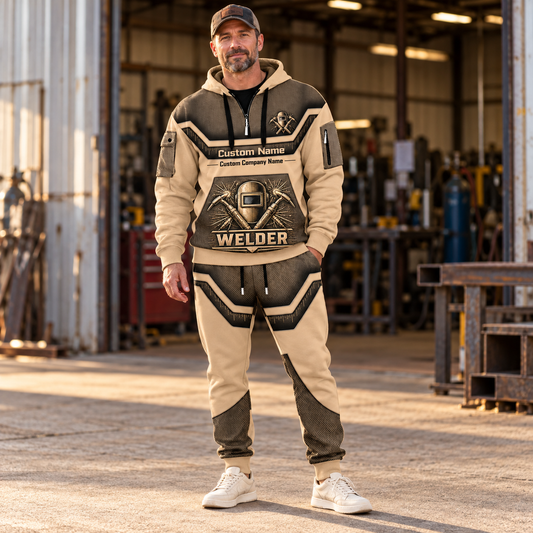 Welder hero half zip hoodie and jogger combo