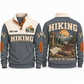 Meet Me at the Trailhead – Grey hiking sports sweatshirt with flat printed artwork