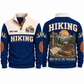 Meet Me at the Trailhead – Navy hiking sports sweatshirt with flat printed artwork