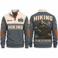 Follow the Contours – Grey hiking sports sweatshirt with flat printed artwork