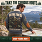 Follow the Contours | Hiking Personalized Sports Sweatshirt lifestyle mockup in Grey