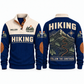 Follow the Contours – Navy hiking sports sweatshirt with flat printed artwork