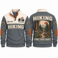 Find Your Quiet – Grey hiking sports sweatshirt with flat printed artwork