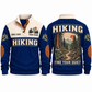 Find Your Quiet – Navy hiking sports sweatshirt with flat printed artwork