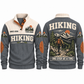 One Step at a Time – Grey hiking sports sweatshirt with flat printed artwork
