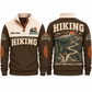 Every Turn Tells a Story – Brown hiking sports sweatshirt with flat printed artwork