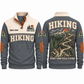 Every Turn Tells a Story – Grey hiking sports sweatshirt with flat printed artwork