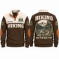 Pack It In Pack It Out – Brown hiking sports sweatshirt with flat printed artwork