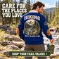 Pack It In Pack It Out | Hiking Personalized Sports Sweatshirt lifestyle mockup in Navy