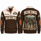 Better Together – Brown hiking sports sweatshirt with flat printed artwork