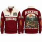 Collect Miles and Memories personalized hiking Sports Sweatshirt in Jujube Red