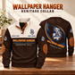 Wallpaper Hanger Heritage Collar Sports Sweatshirt in Brown, source-faithful garment artwork in a polished studio pair composition, original sample name and year retained.
