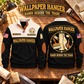 Wallpaper Hanger Hands Behind the Trade Sports Sweatshirt in Black, source-faithful garment artwork in a polished workbench pair composition, original sample name and year retained.