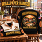Wallpaper Hanger Main Street Finish Sports Sweatshirt in Black, source-faithful garment artwork in a polished cafe chair back and folded front composition, original sample name and year retained.