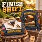 Wallpaper Hanger Finish Shift Sports Sweatshirt in Grey, source-faithful garment artwork in a polished porch chair back and folded front composition, original sample name and year retained.