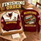 Wallpaper Hanger Finishing Order Sports Sweatshirt in Jujube Red, source-faithful garment artwork in a polished gift box front and back composition, original sample name and year retained.