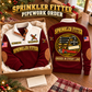 Sprinkler Fitter Pipework Order Sports Sweatshirt in Jujube Red, source-faithful front and back garment artwork in a polished gift box front and back composition, original sample name and year retained.