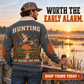 Up Before the Sun | Hunting Personalized Sports Sweatshirt lifestyle mockup in Grey