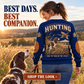 Side by Side in the Field | Hunting Personalized Sports Sweatshirt lifestyle mockup in Navy