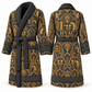 Personalized HVAC Bathrobe - Art Deco Craft slate front and back view