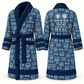 Personalized HVAC Bathrobe blue front and back
