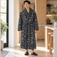 Personalized HVAC Bathrobe Slate worn at home