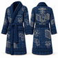 Personalized HVAC Bathrobe - Blueprint Workshop blue front and back view