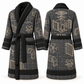 Personalized HVAC Bathrobe - Blueprint Workshop slate front and back view