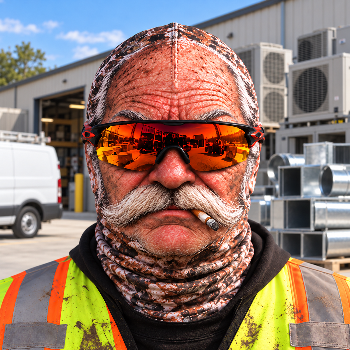 HVAC Technician funny face balaclava - Style 1