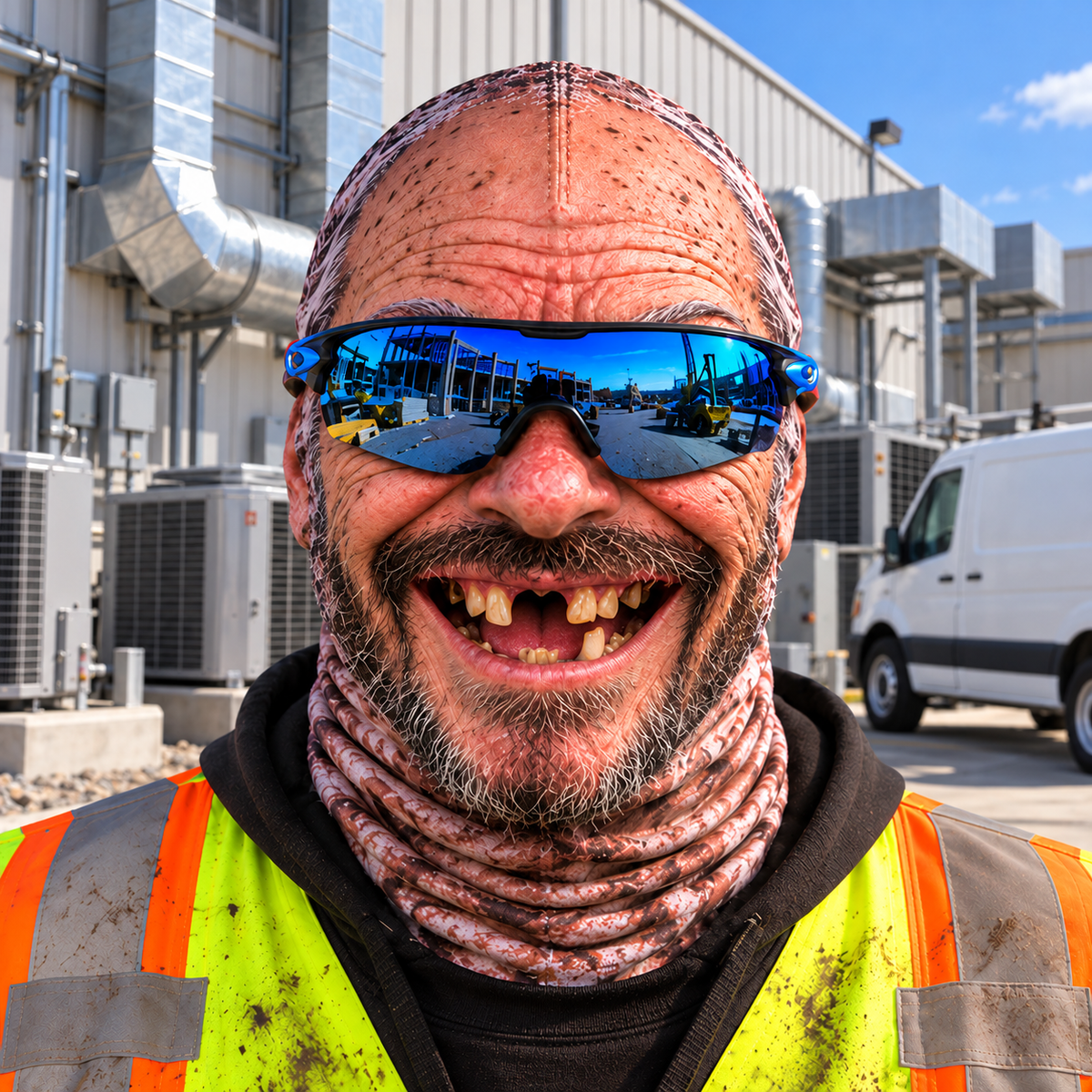 HVAC Technician funny face balaclava - Style 2