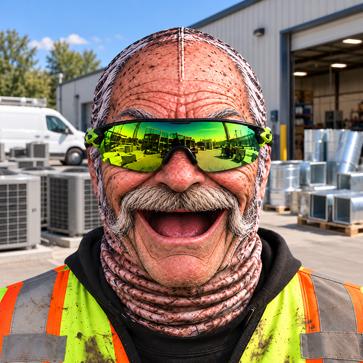 HVAC Technician funny face balaclava - Style 5