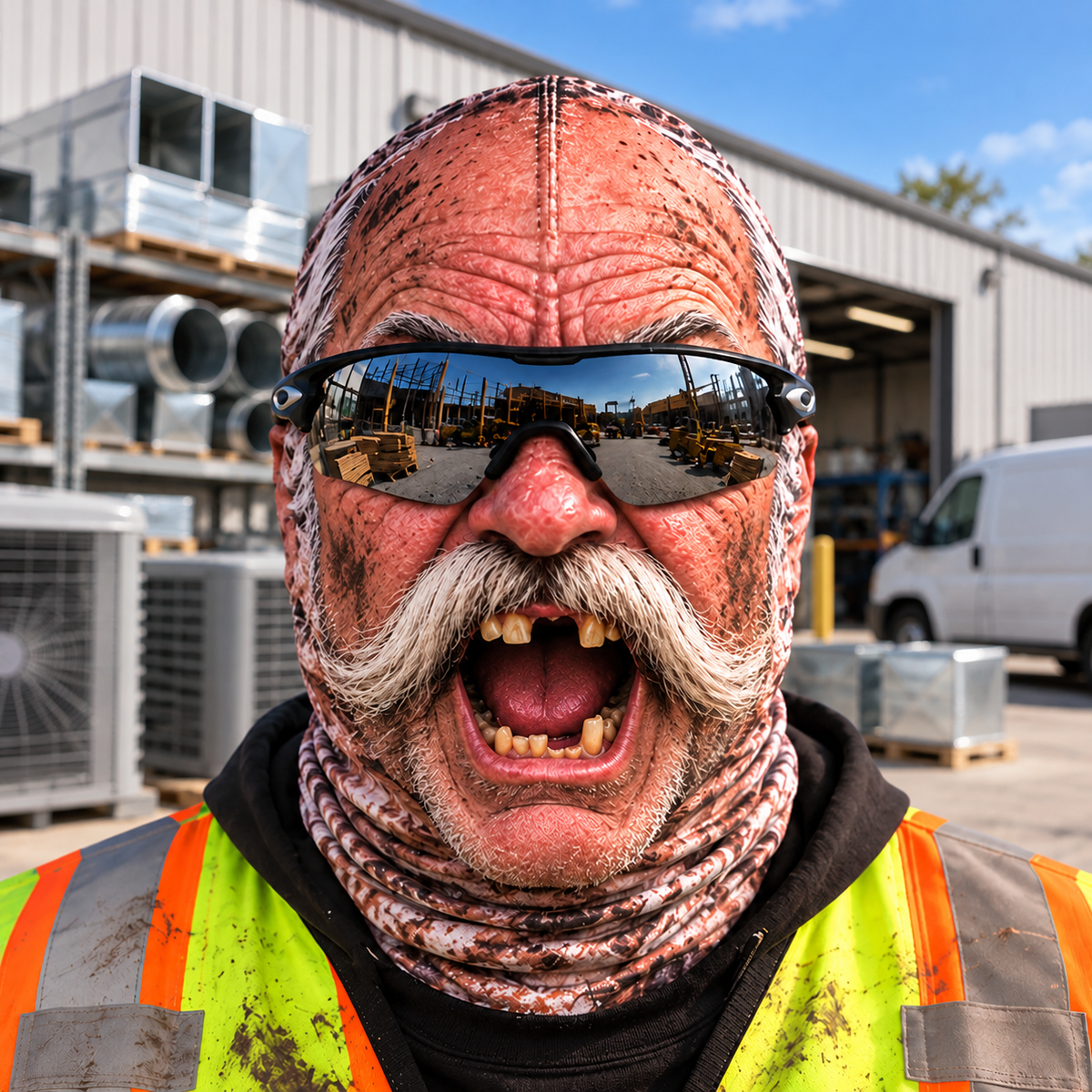 HVAC Technician funny face balaclava - Style 6