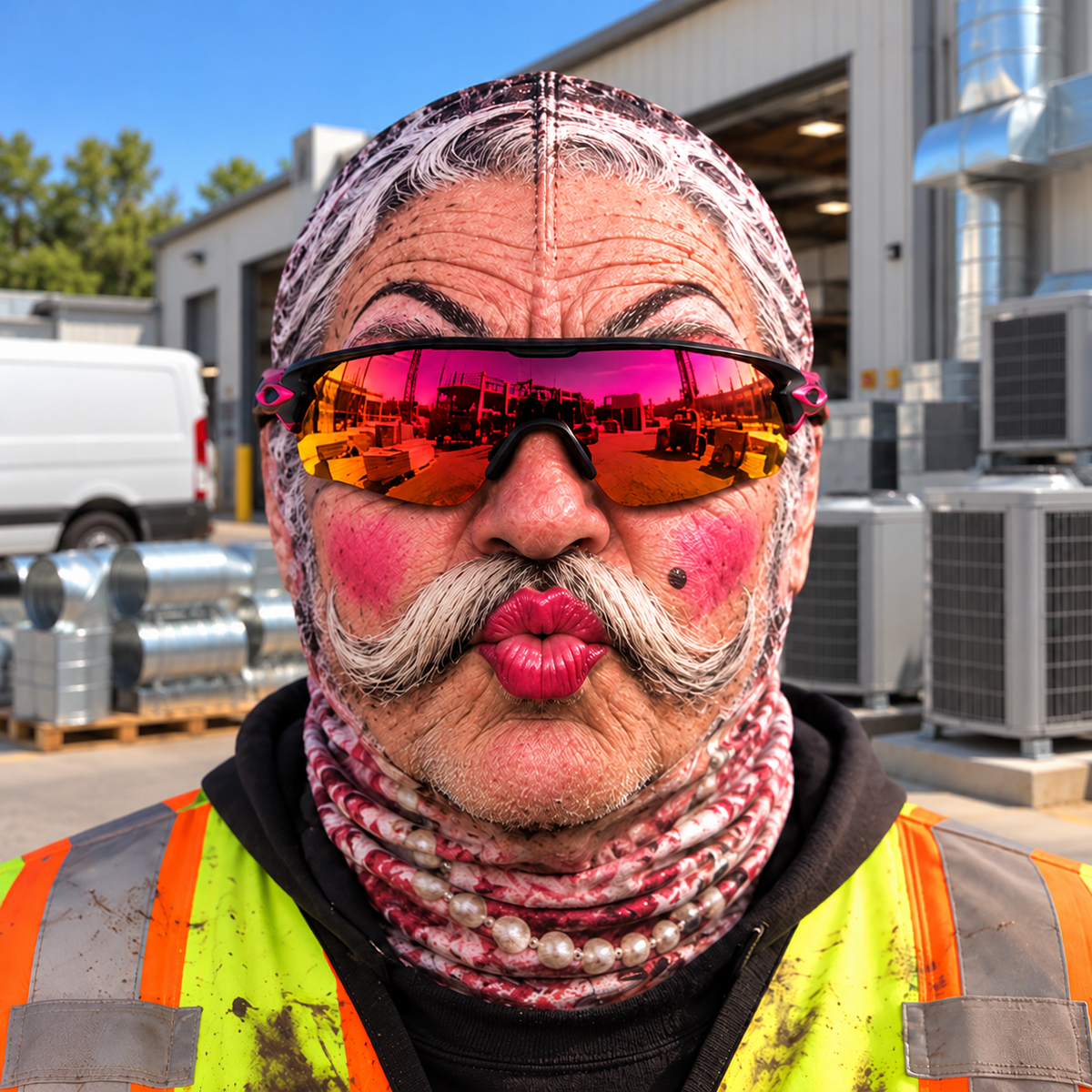 HVAC Technician funny face balaclava - Style 7
