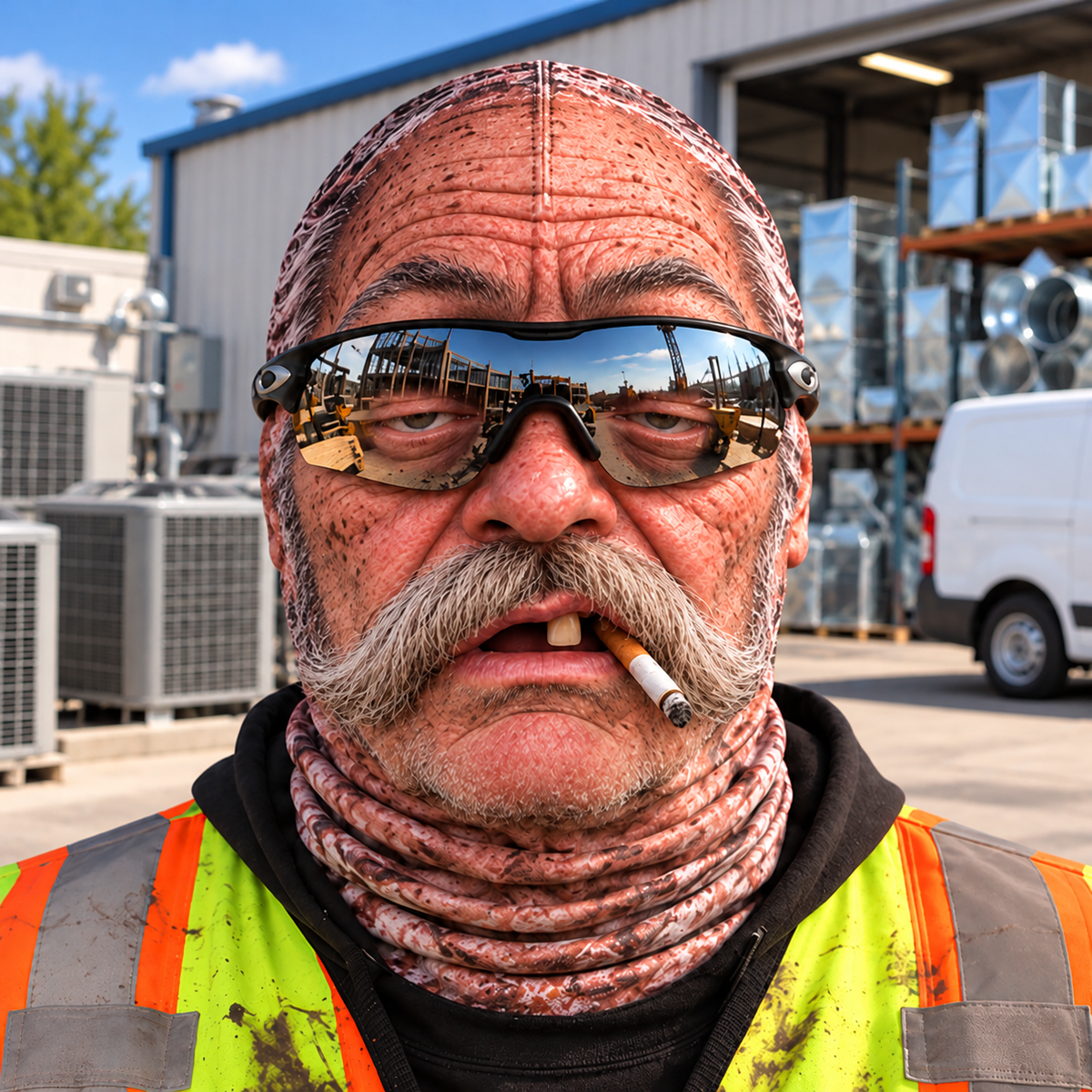 HVAC Technician funny face balaclava - Style 8