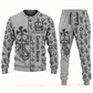 HVAC occupation-themed sweater and jogger combo lightgray color with name and company artwork