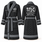 Personalized HVAC Bathrobe - Signature Silhouette slate front and back view