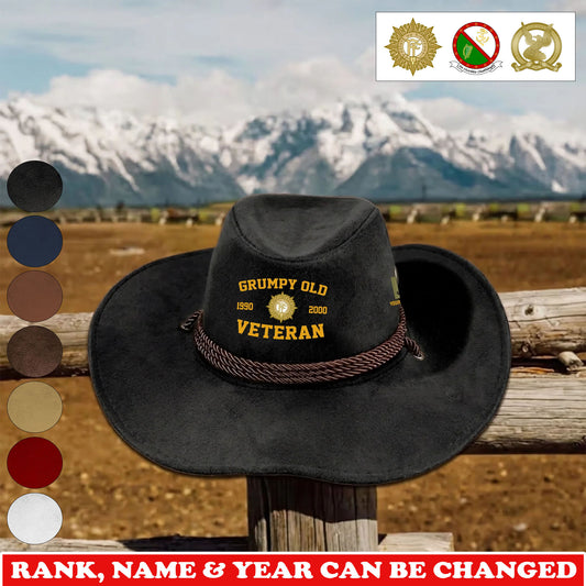 Personalized Ireland Soldier/ Veteran With Rank, Name and Year Cowboy Hat - 1775433604