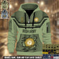 Personalized Ireland Soldier/ Veteran With Rank And Name 3D Half-zip Hoodie - 17504640
