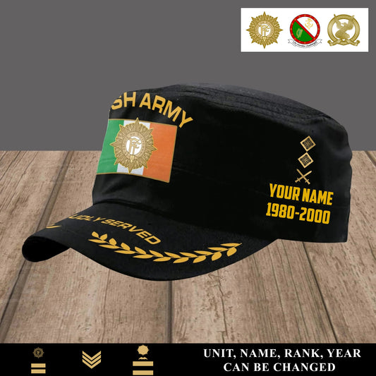 Personalized Ireland Soldier/ Veteran With Name, Year And Rank Military Cap - 17502048