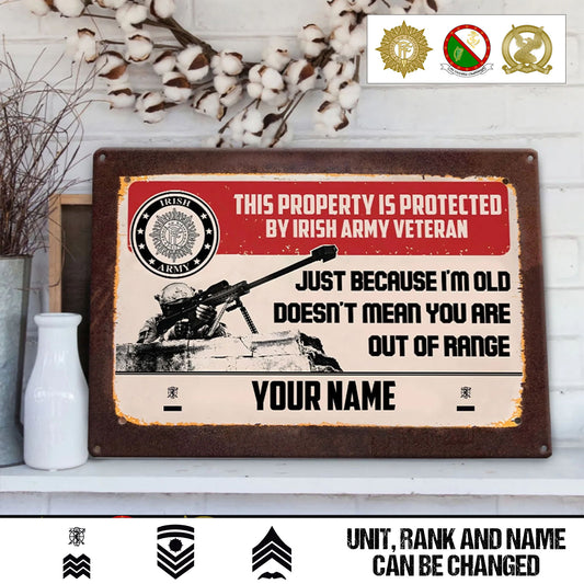 Personalized Ireland Soldier/ Veteran Cut Metal Sign - 17476992