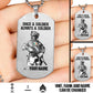 Personalized Ireland Soldier/Veteran with Rank And Name Dog Tag Necklace - 17478720
