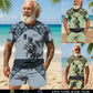 Personalized Ireland Soldier/ Veteran Camo With Name And Rank Combo T-Shirt + Short 3D Printed  - 17108064