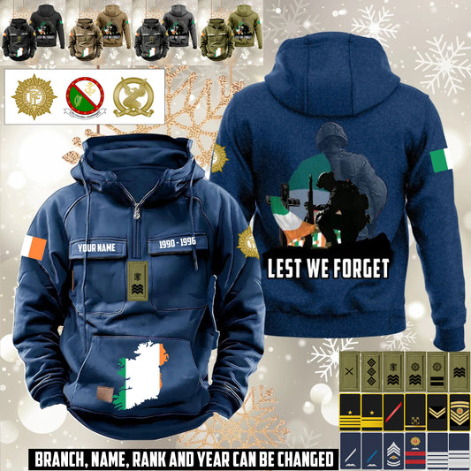 Personalized Ireland Soldier/Veteran Vintage Hoodie All Over Printed - 1760486402
